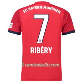 Camisolas de Futebol FC Bayern München Ribery 7 Equipamento Principal 2018/19 Manga Curta
